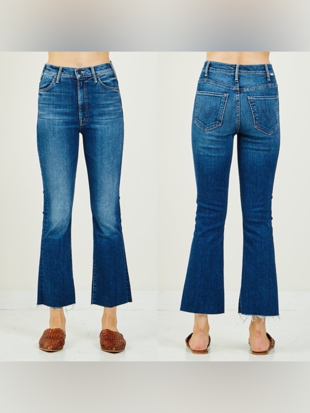 MOTHER- The Hustler Ankle Fray in Night Clubbing Size 28 High Waist Jeans